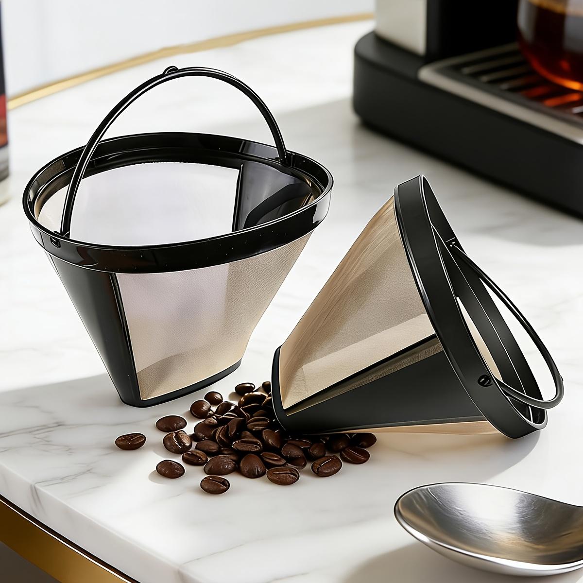 Coffee Equipment Pour Over - Kaffeefilter, wiederverwendbar, konisch geformter Metall-Kaffeefilter mit