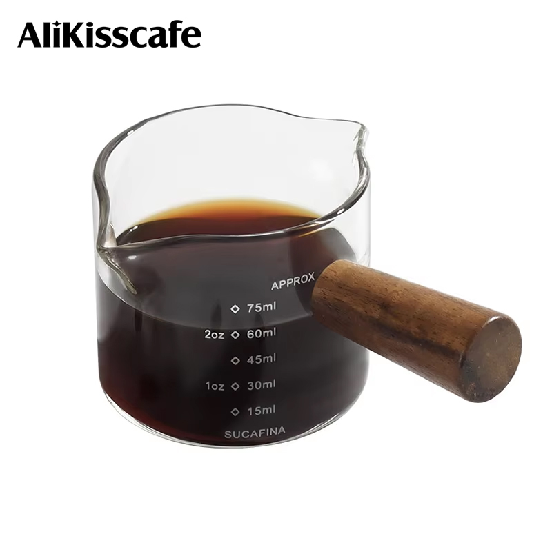 Espresso Shot Glass - Espressotasse Kaffee Messschnapsglas Extraktionskrug mit Skala